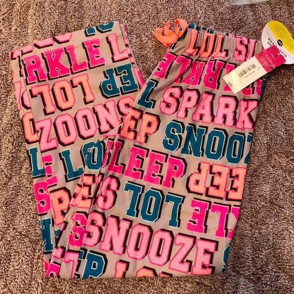 New Total girl flame resistant lol sparkle sleep pants - Picture 3 of 9